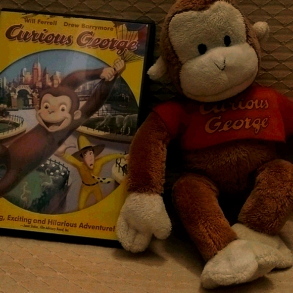 Curious George DVD & Plush George combo. - Picture 2 of 2